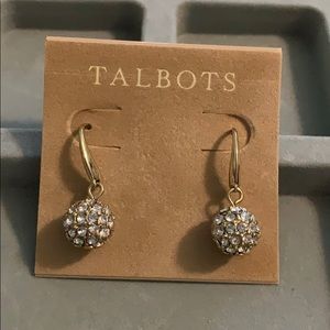 Sparkly “diamond” gold earrings